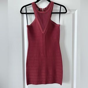 Gorgeous Rust-Colored Mini Bodycon Dress